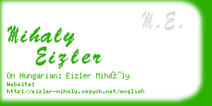 mihaly eizler business card